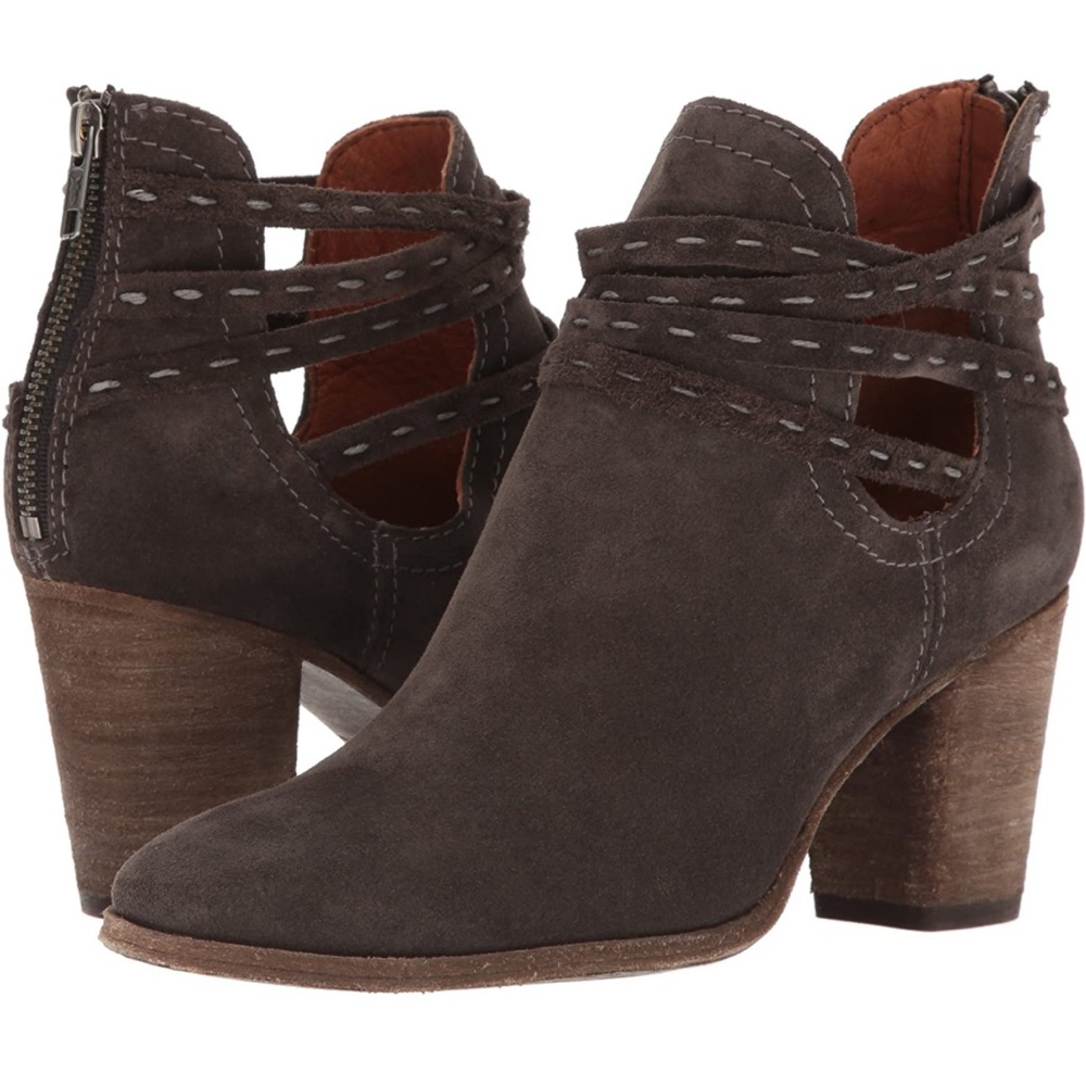 🆕 FRYE Women’s Naomi Pickstitch Shootie Ankle Bootie in Gray, 7.5